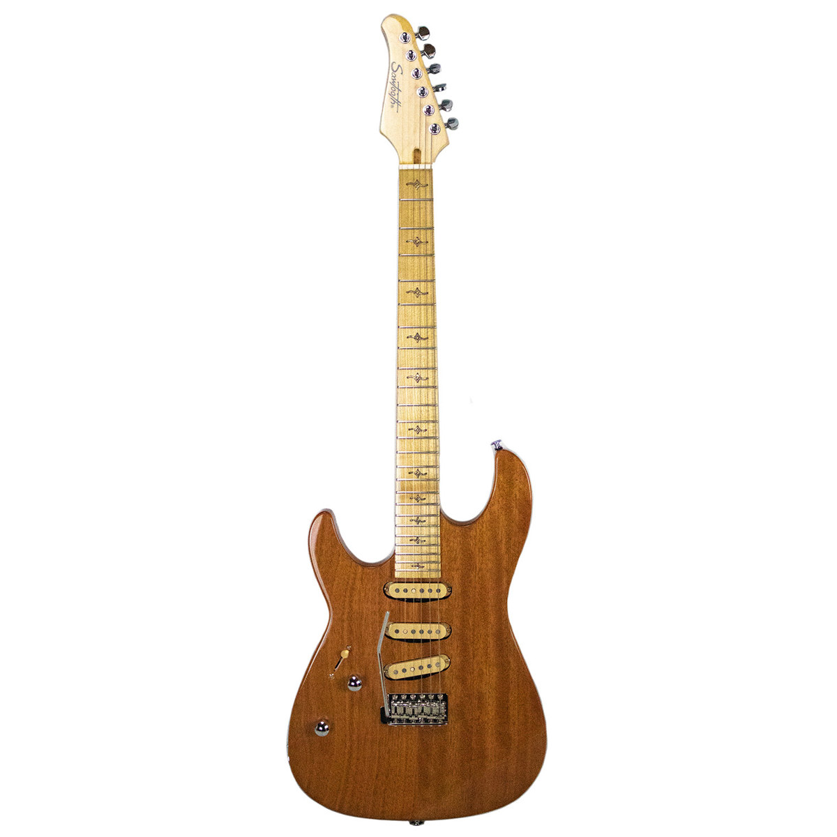 

Sawtooth Natural Left-Handed Electric Guitar with Single Coil Pickups, Mahogany