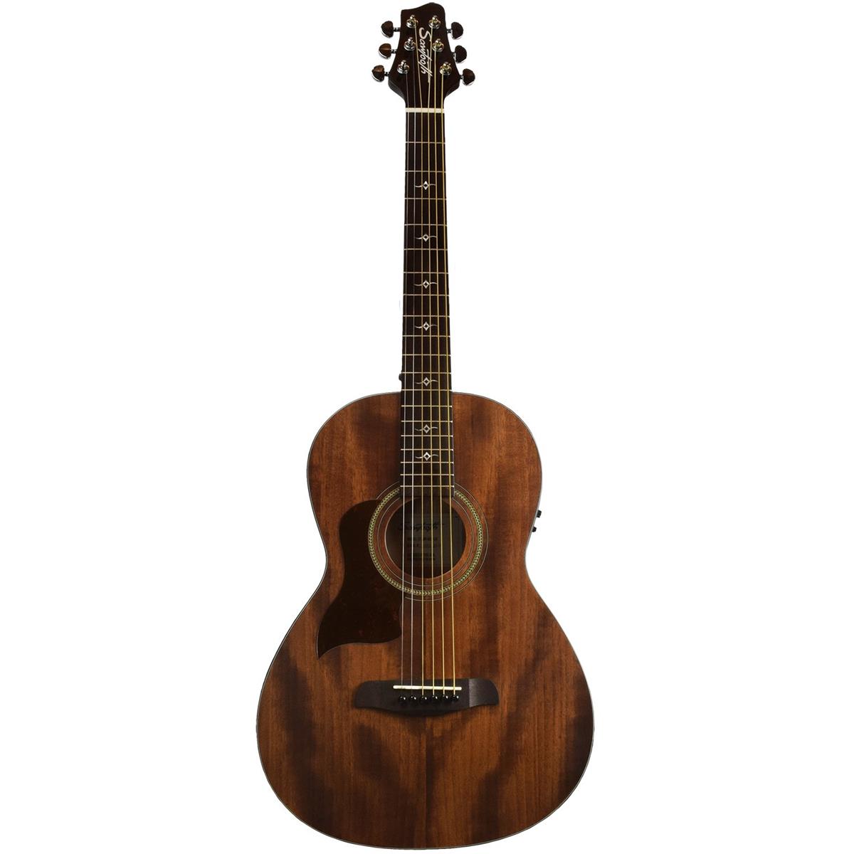 Sawtooth Mahogany Series Left-Handed Parlor Acoustic Electric Guitar -  ST-MH-AEP-LH