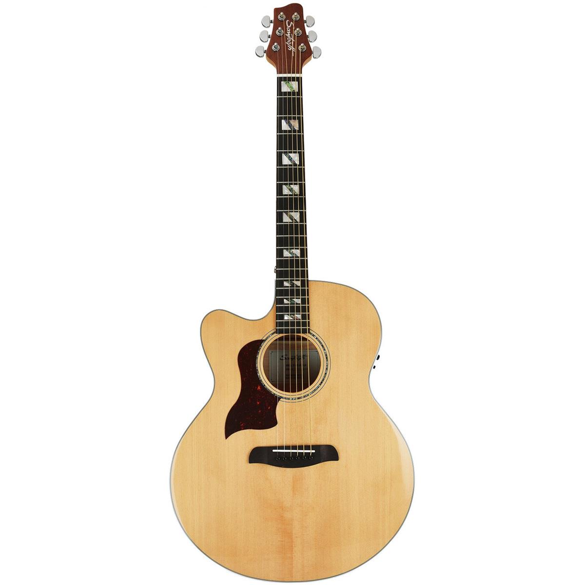 Image of Sawtooth Maple Left-Handed Acoustic Electric Guitar w/Flame Maple Back &amp; Sides