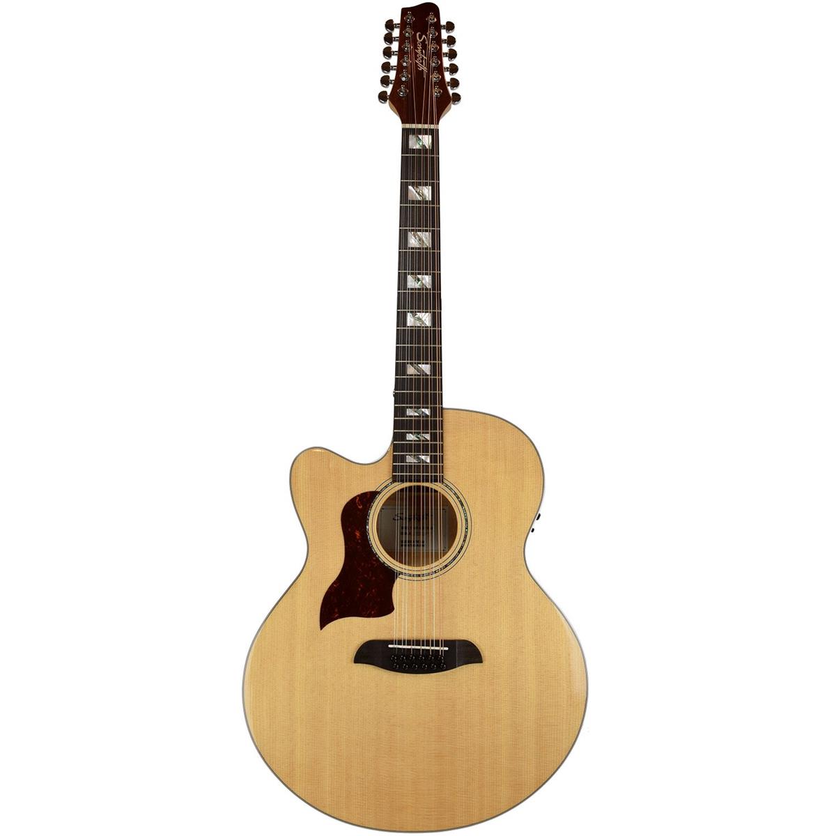 Image of Sawtooth Maple 12-String LH Acoustic Electric Guitar w/Flame Maple Back &amp; Sides