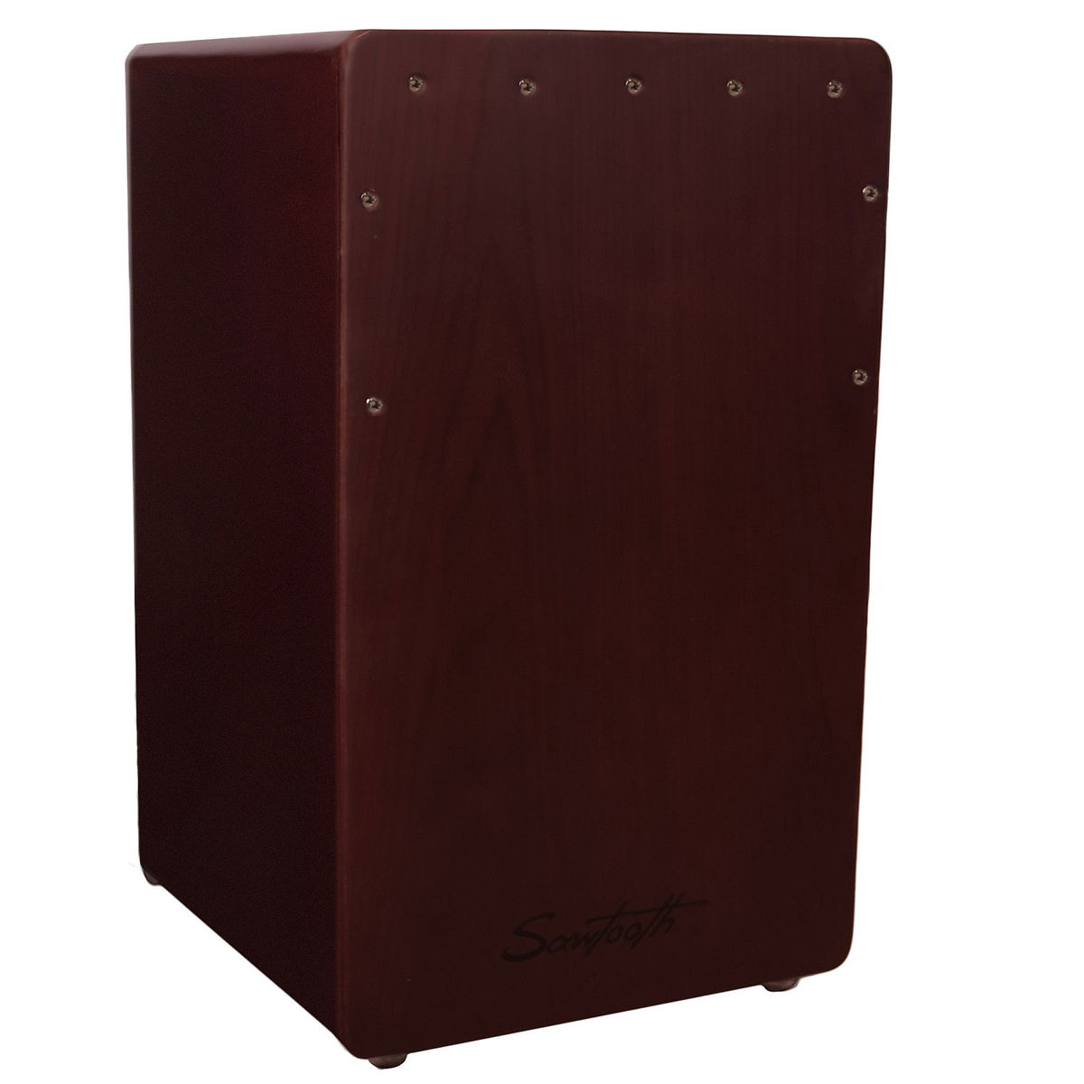 

Sawtooth Satin Mahogany Wood Standard Cajon,Gloss Cherry Mahogany Back and Sides