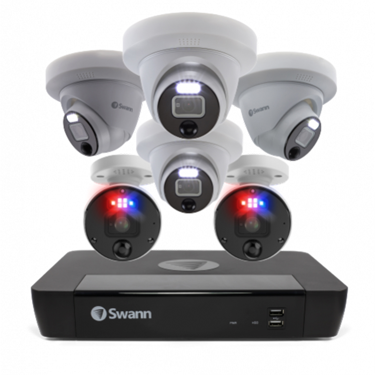 

Swann 4K UHD 8-Ch Pro Enforcer 2TB NVR Security System, 4x Bullet,2x Dome Camera