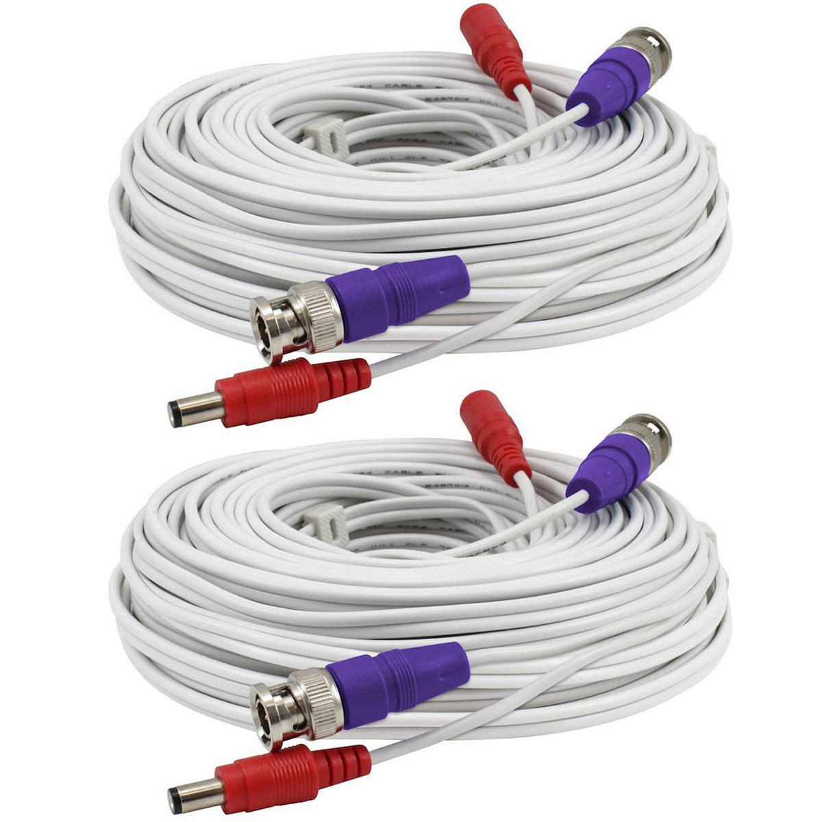 

Swann 2 Pack BNC Security Extension Cable, 200', White