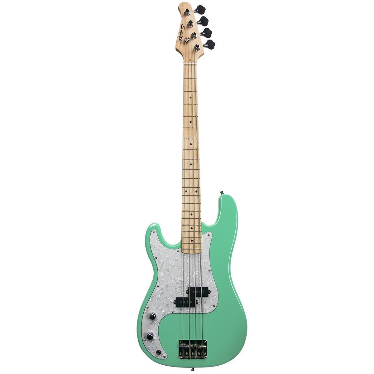 Sawtooth EP Series Left-Handed Electric Bass Guitar, Maple Fretboard, Surf Green -  ST-PB-LH-SGRP