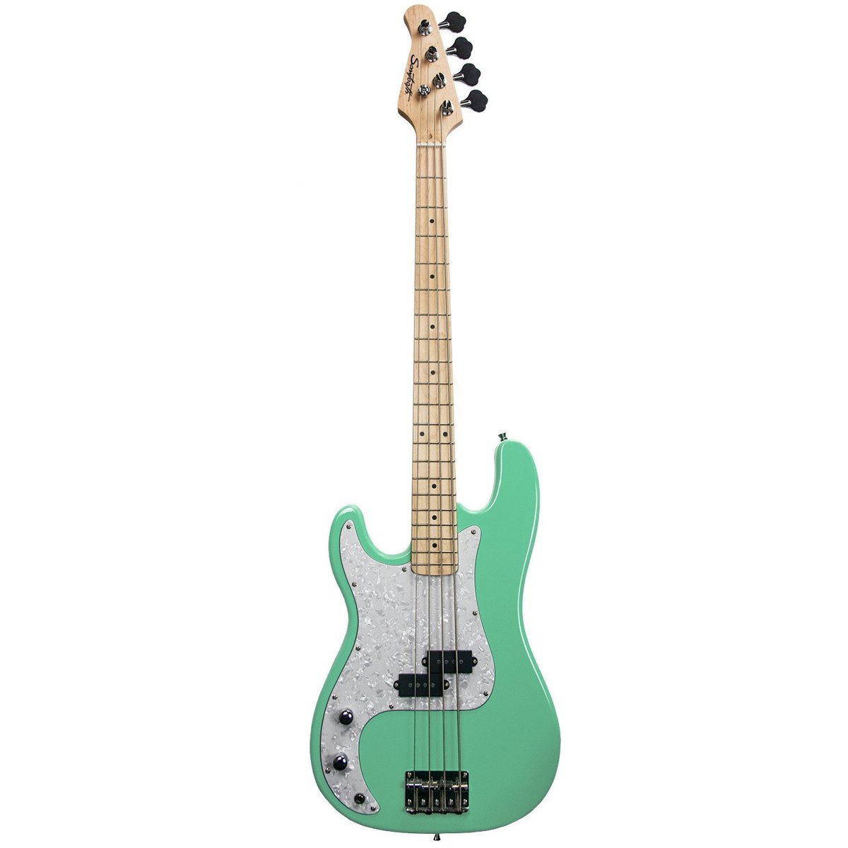

Sawtooth EP Series Left-Handed Electric Bass Guitar, Maple Fretboard, Surf Green