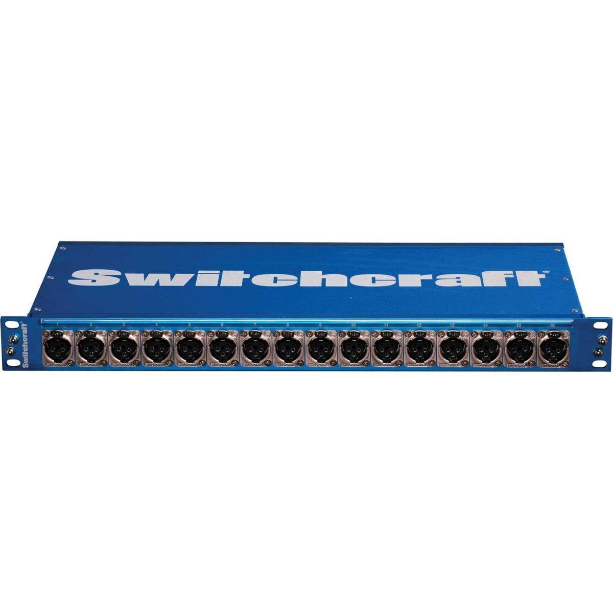 

Switchcraft XLR 16 Female to 2x DB25 Rear Pass-Through I/O Rack Panel