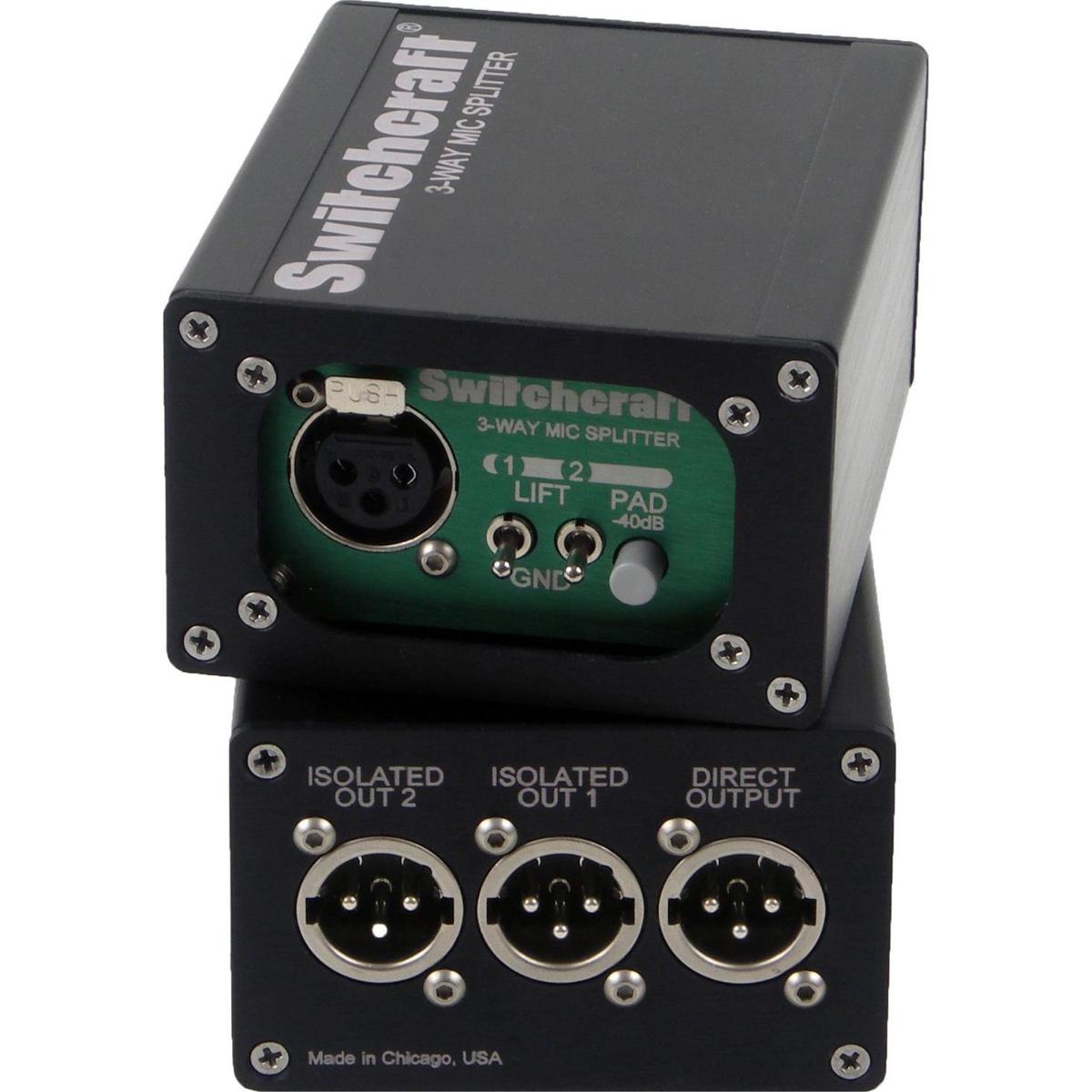

Switchcraft Single Channel Mic Splitter, Custom Transformer