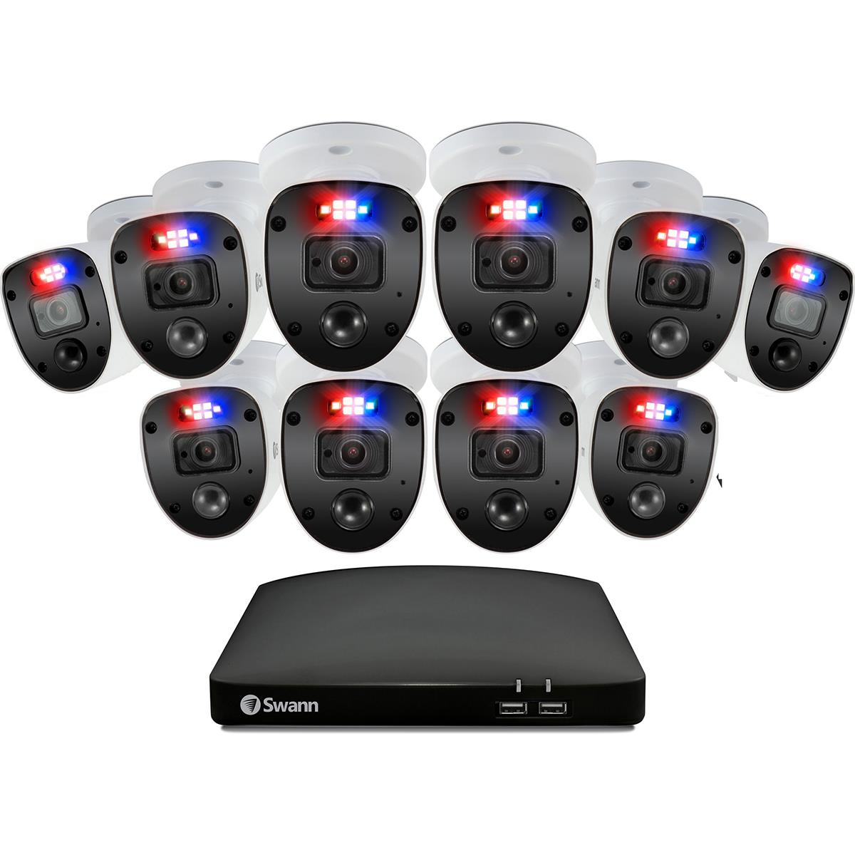 Image of Swann DVR-4680 16CH FHD 2TB Security System with 10x PRO-1080SL Enforcer Cameras