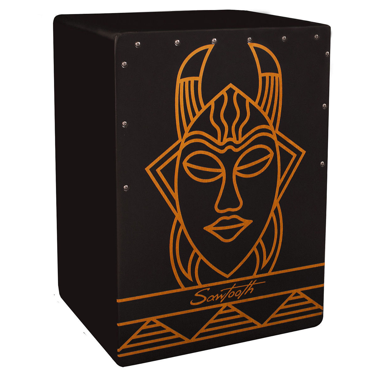 

Sawtooth Harmony Hand Stained Spirit Design Large Size Cajon, Satin Black