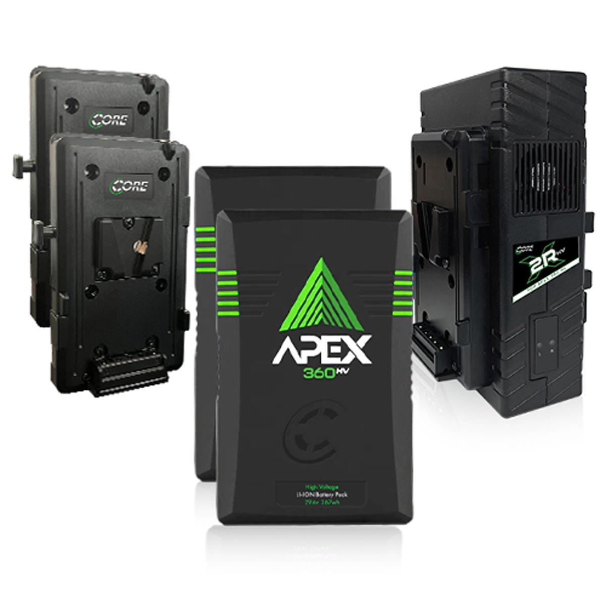 

Core SWX 2x Apex 360 29.6V Li-Ion Battery w/Charger and Direct Connect Plate Kit