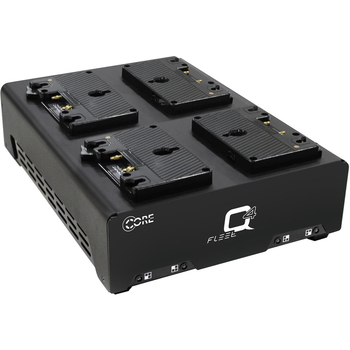 Image of Core SWX FLEET-Q4A 3A Four-Position Gold Mount Charger for Four 98Wh Batteries
