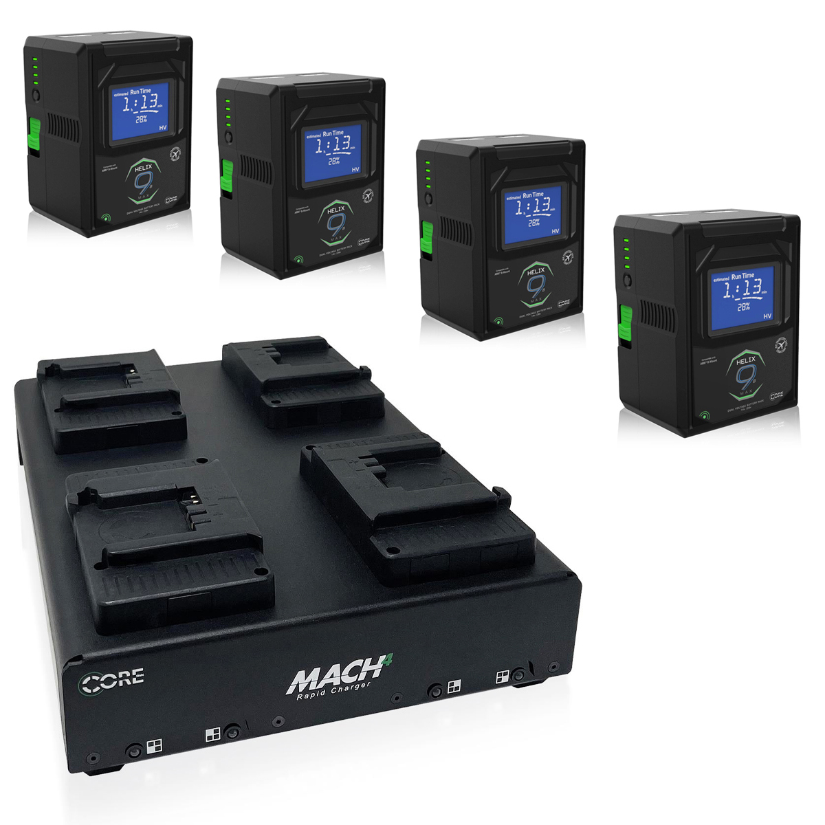 

Core SWX Core 4 Pack SWX Helix 9 Max 98Wh Lithium-Ion Battery Pack w/ SWX MACH-4B Charger