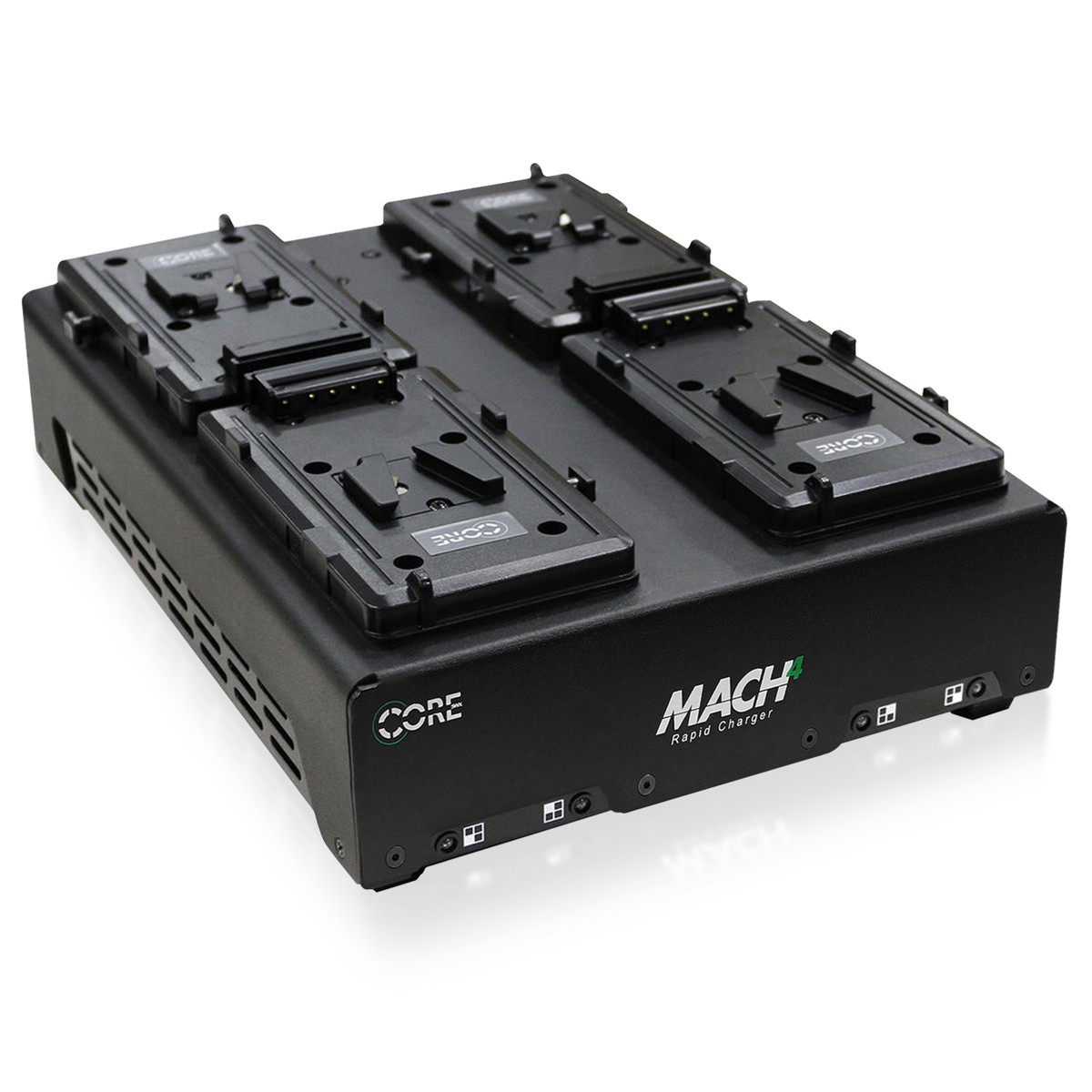 

Core SWX MACH-Q4S Four-Position V-Mount Rapid Charger for 4x 98Wh Batteries
