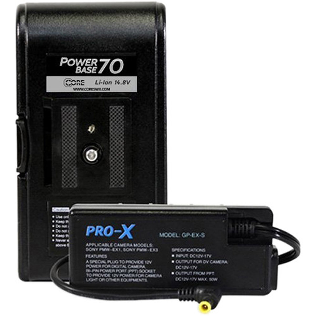 

Core SWX PowerBase 70 77Wh 14.8V Li-Ion Battery Pack for Sony EX Style Camcorder