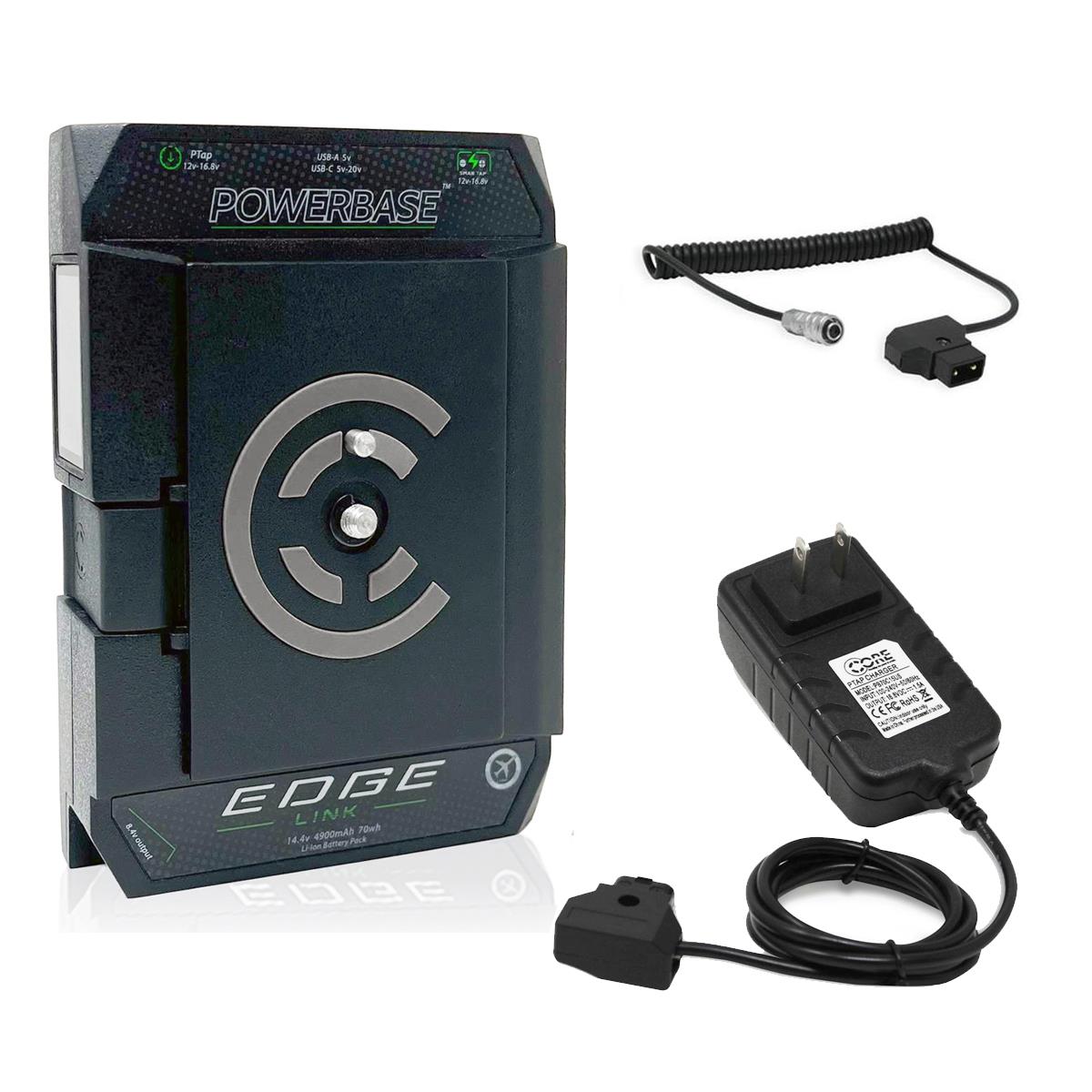 Core SWX PowerBase Edge Link 70Wh Battery (V-Mount) w/Charger, Blackmagic Cable -  PBE-LINK B