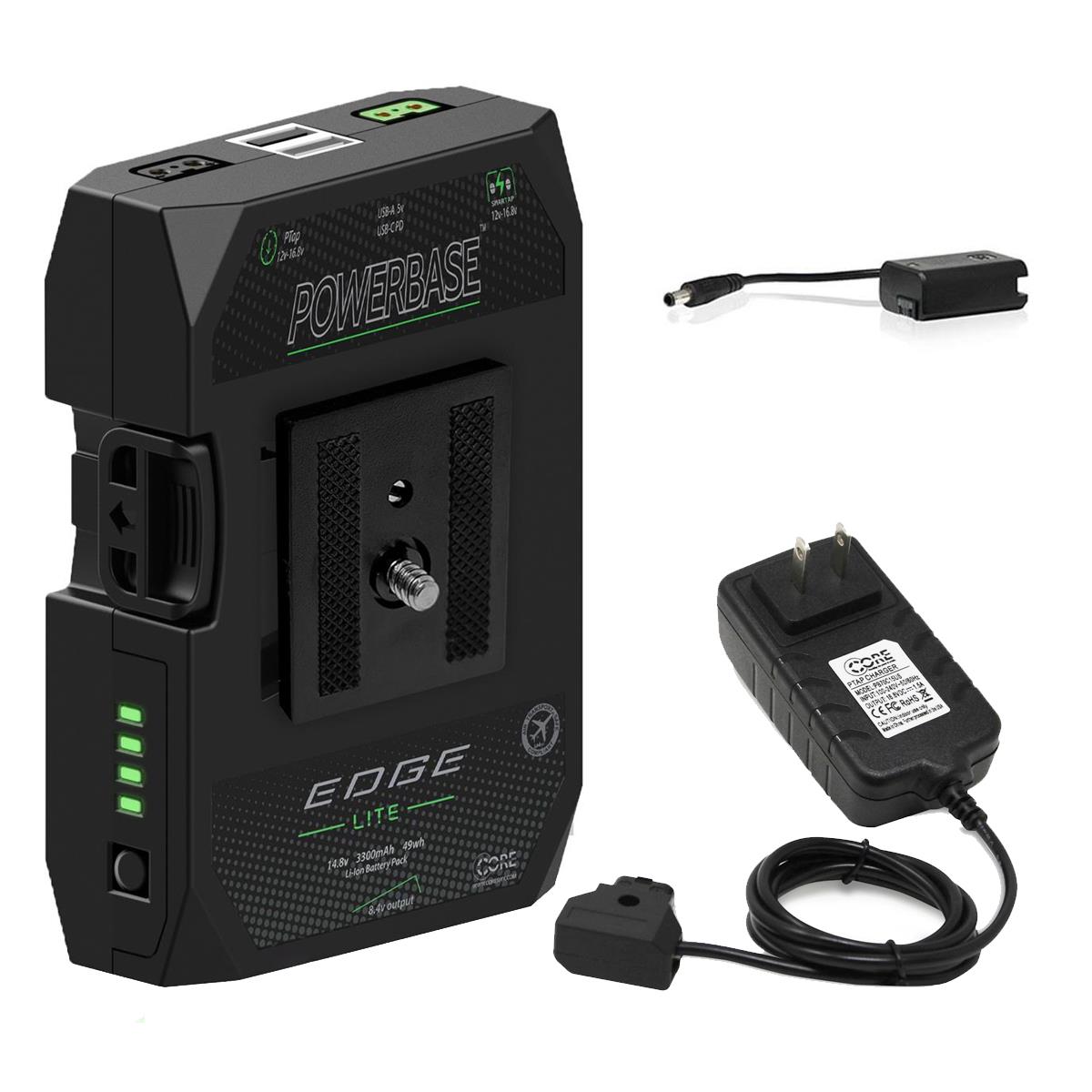 Core SWX PowerBase Edge Lite 49Wh Battery Pack w/Charger, FZ-100 Battery Cable -  PBE-LITE C