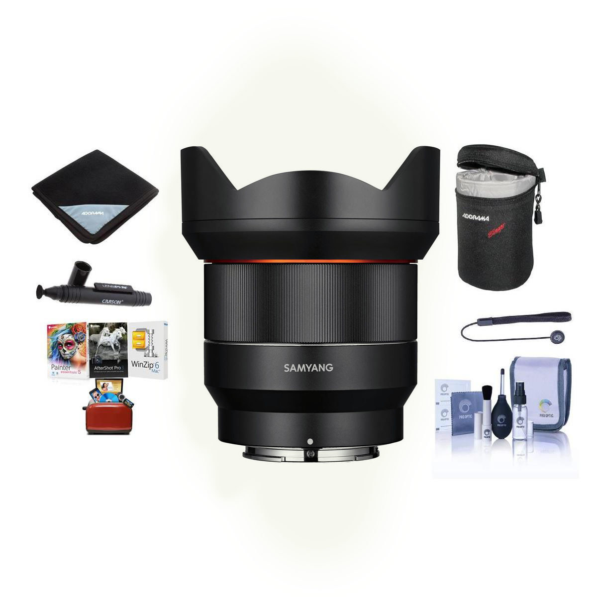 

Samyang AF 14mm f/2.8 FE Lens for Sony E with Mac Software and Accessories Kit