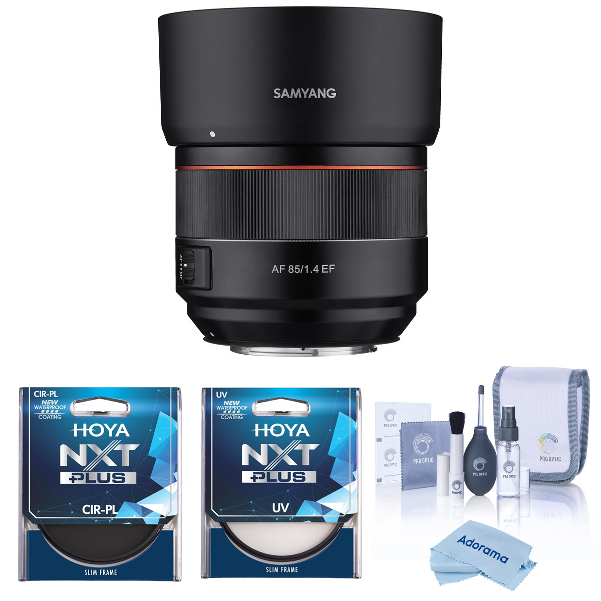 

Samyang 85mm f/1.4 Lens for Nikon F, Bundle with Hoya 77mm UV and CPL Filters