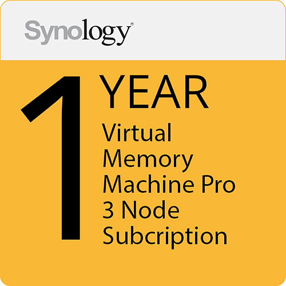 Synology Virtual Machine Manager Pro 1-Year Software License, 3-Nodes, Download -  VMMPRO3NODES1Y
