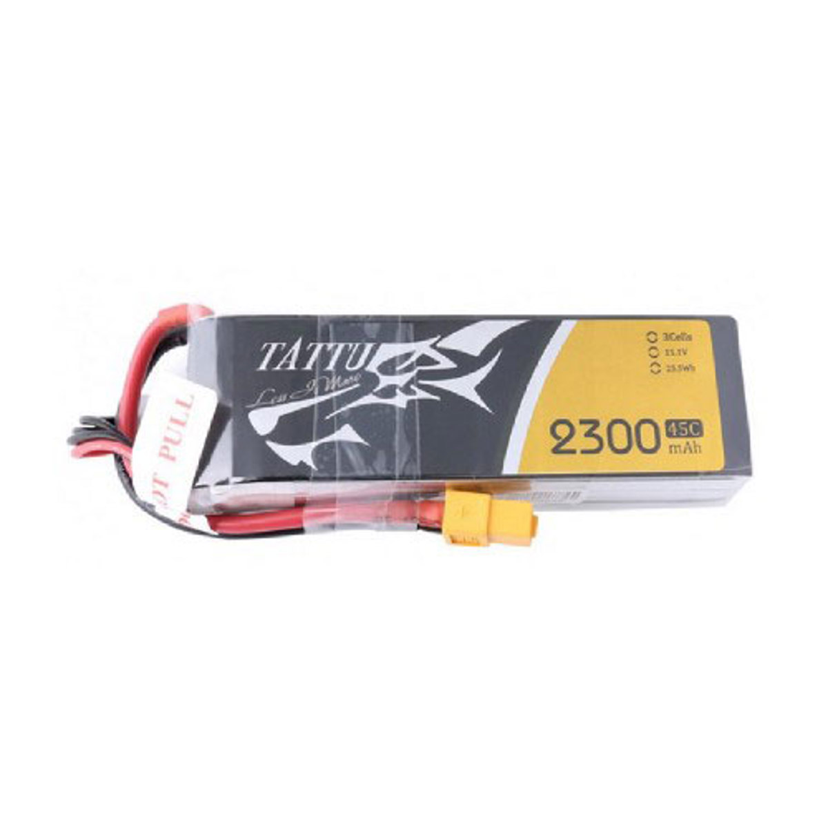 

Tattu 2300mAh 11.1V 45C 3S1P Li-Po Battery Pack with XT60 Plug for Vortex Drones