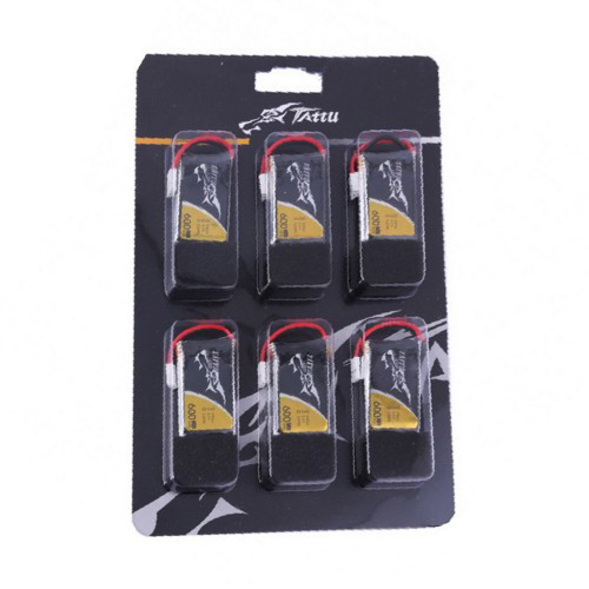 

Tattu 3.7V 600mAh 25C 1S1P Li-Po Battery Pack with Molex Plug, 6 Pieces