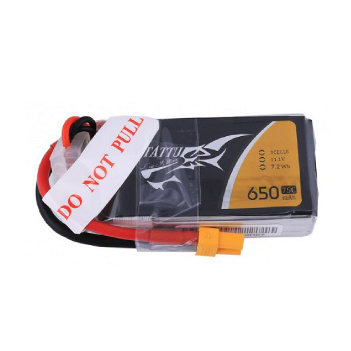 

Tattu 11.1V 650mAh 75C 3S1P Li-Po Battery Pack with XT30 Plug