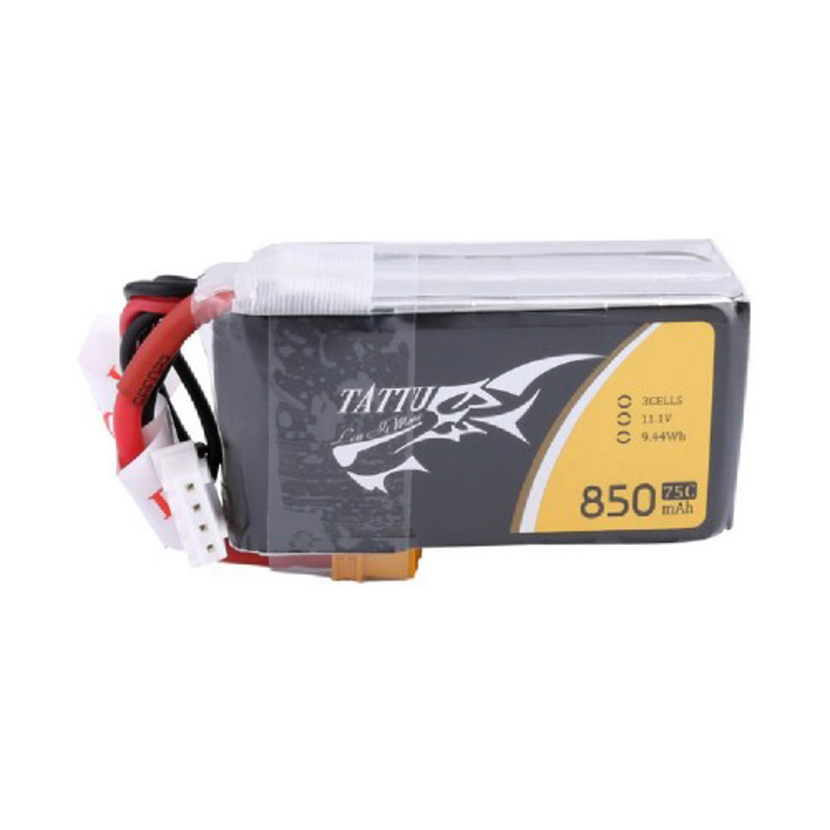 

Tattu 11.1V 850mAh 75C 3S1P Li-Po Battery Pack with XT30 Plug