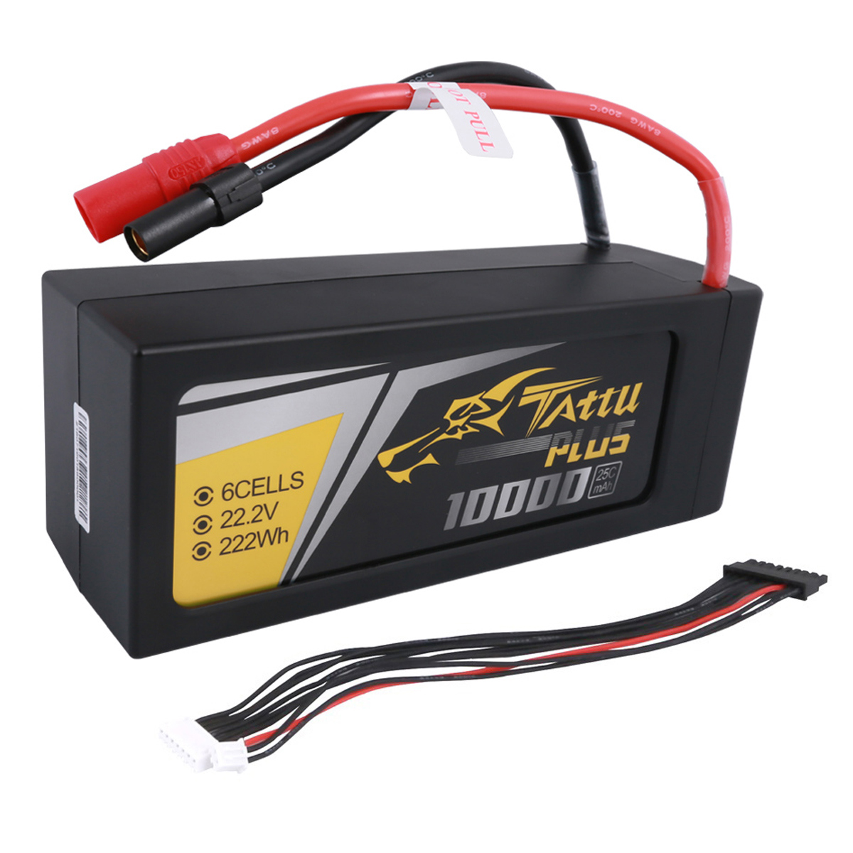 Tattu Plus 10000mAh 22.2V 25C 6S Lipo Battery with AS150+XT150 Plug -  TAA10K6SP25AX