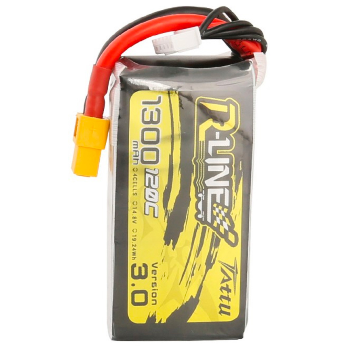 

Tattu R-Line Version 3.0 1300mAh 14.8V 120C 4S1P Lipo Battery Pack w/XT60 Plug