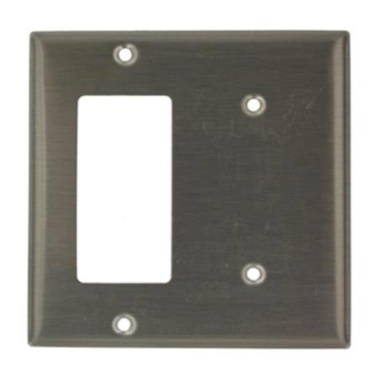 

TecNec Leviton S1426-N Combination Wallplate, Stainless Steel
