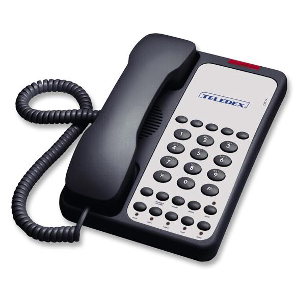 

Teledex Opal 2006S Two Line Analog Corded Hotel Speakerphone, Black