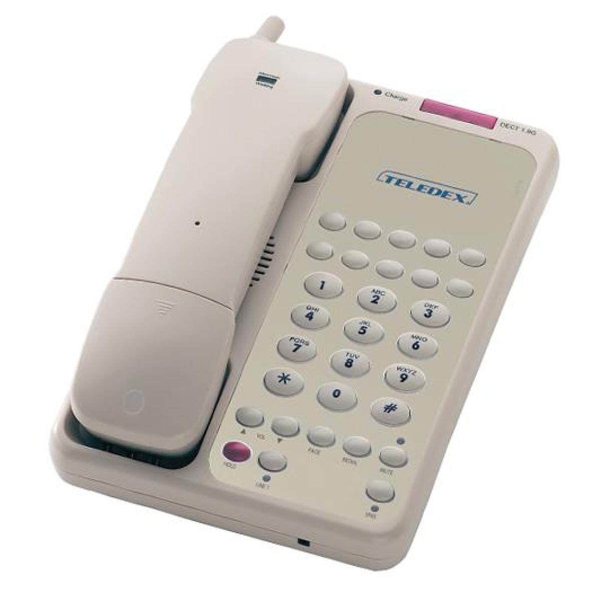 

Teledex Opal DCT1910 Single Line DECT 1.9GHz Cordless Hotel Speakerphone, Ash