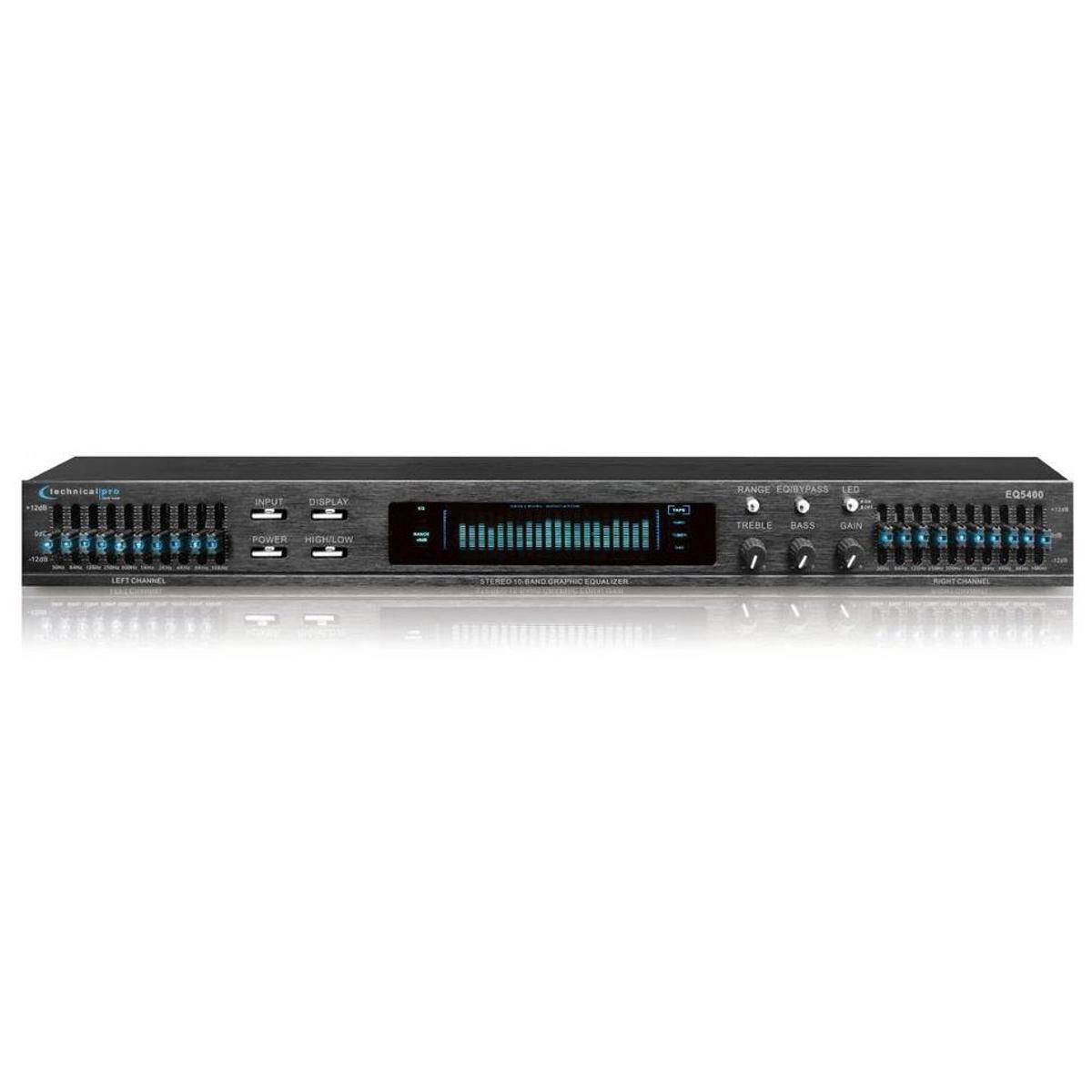 Professional Dual 10-Band Equalizer - Technical Pro EQ5400