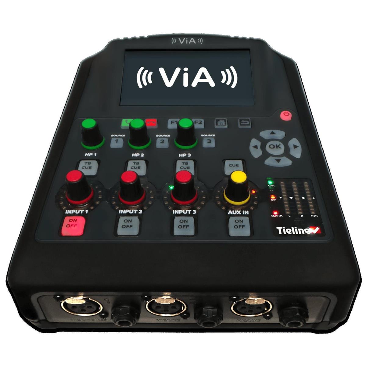 Image of Tieline ViA Portable Remote Audio Codec - Mixer 3 XLR Inputs &amp; Stereo Aux Input