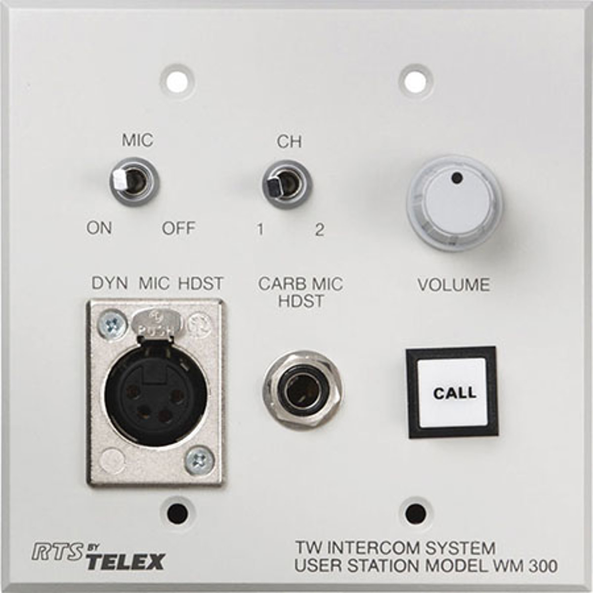 

Telex WM-300L Wall Mount User Station with A5F Headset Connector