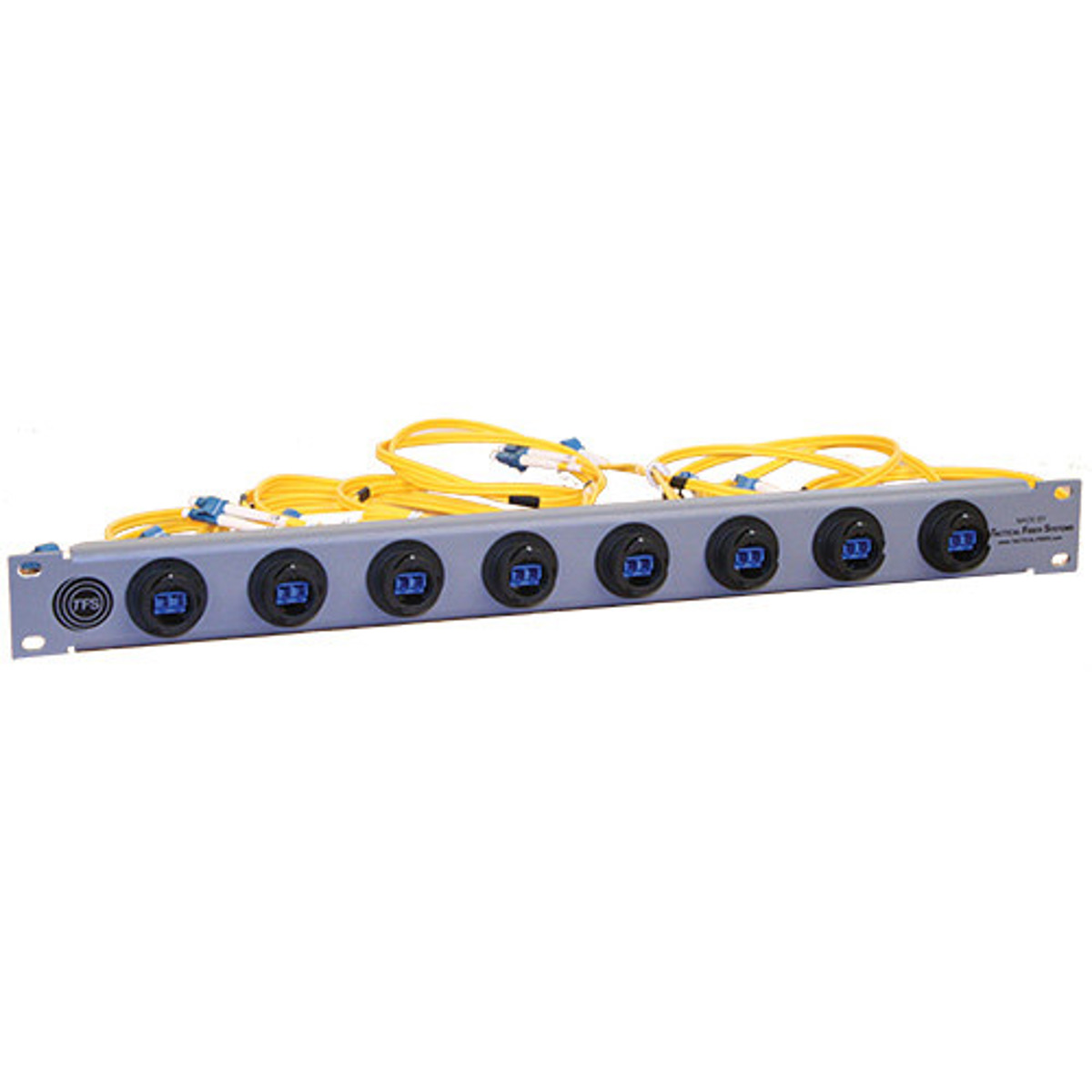 

Tactical Fiber Systems 1 RU 8 Port BullsEye Patch Panel
