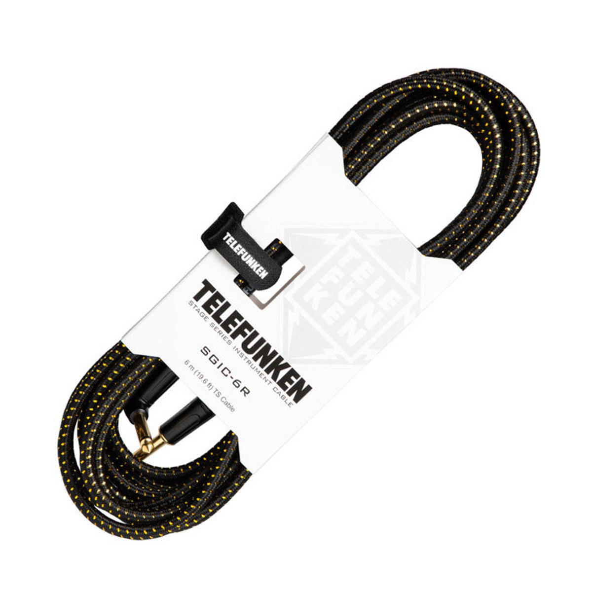 

Telefunken 6m (19.6') Instrument Cable, 1/4" Straight and Right Angle Connector