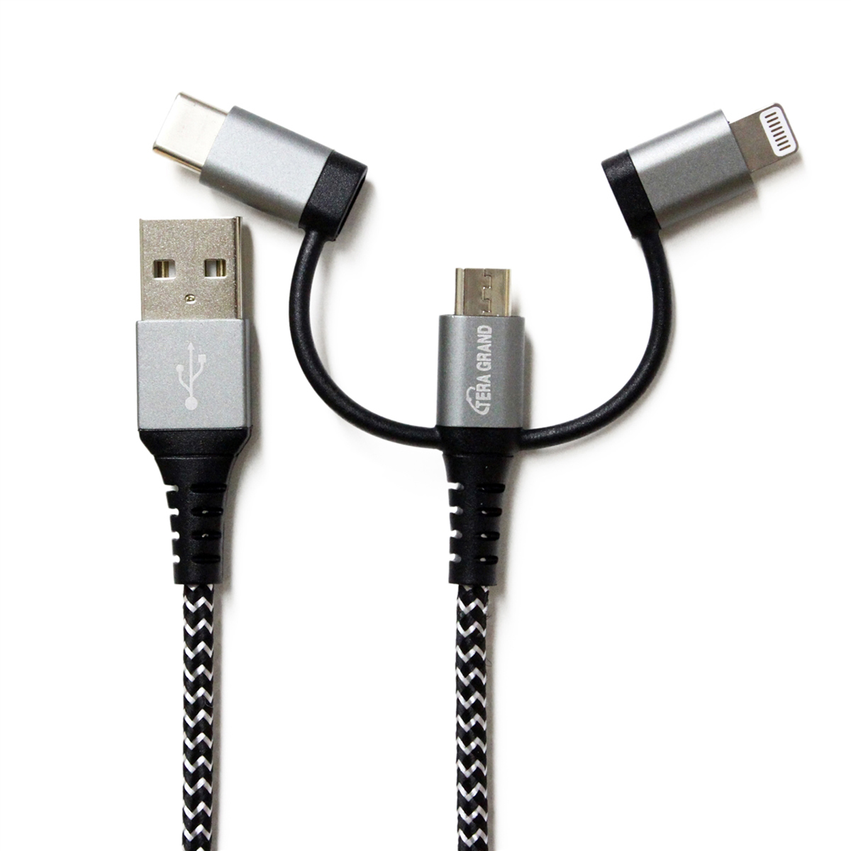 

Tera Grand 4' Apple MFi Certified Lightning + USB Cable with Aluminum Housings