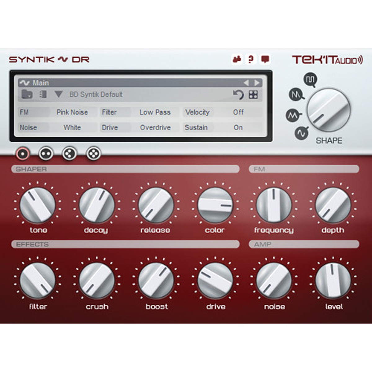 

Tek'it Audio Syntik-DR Electronic Drum Synthesizer Software, Electronic Download