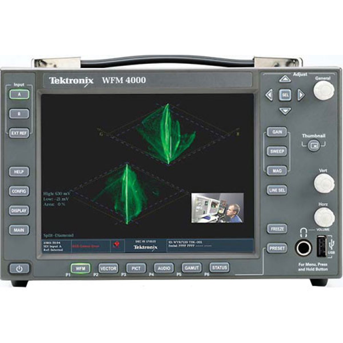 

Tektronix WFM4000 Multistandard Multiformat Waveform Monitor