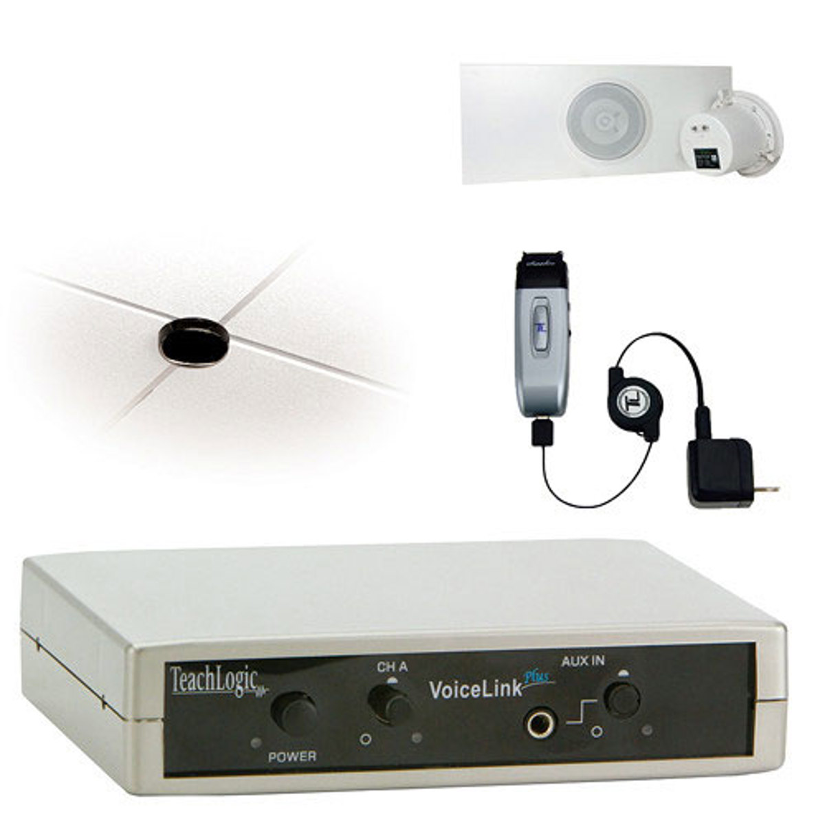

TeachLogic IRV-3155 System, VoiceLink Plus Rx, IRT-60 Tx, 2x Ceiling Speakers