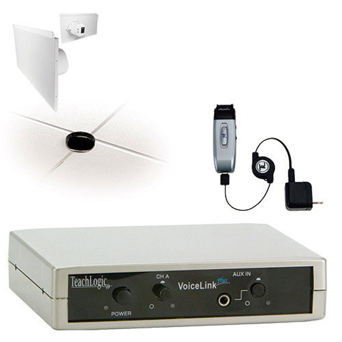 

TeachLogic IRV-3155 System, VoiceLink Plus Rx, IRT-60 Tx, 2x Lay-In Speakers