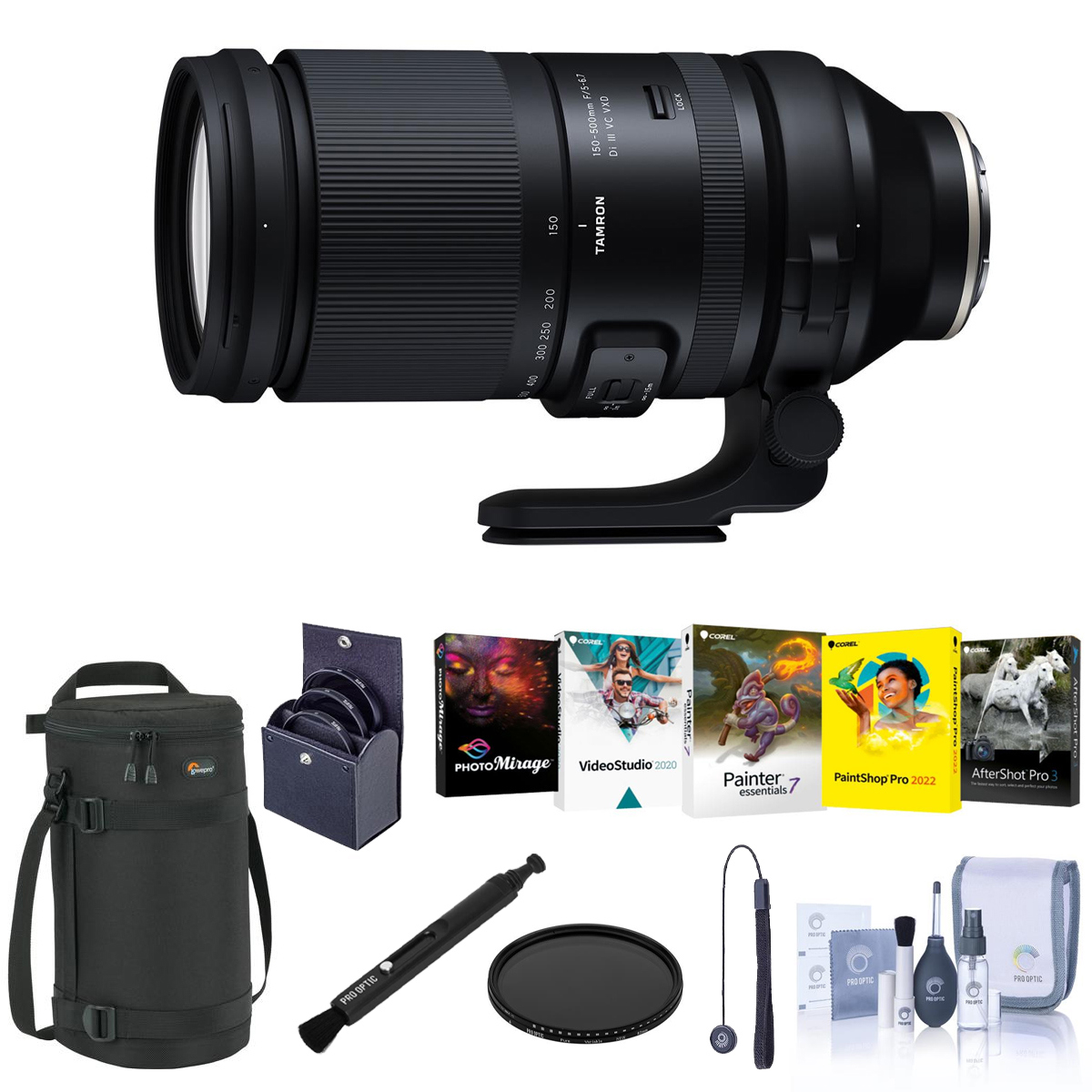 

Tamron 150-500mm f/5-6.7 Di III VC VXD Lens for Sony E w/PC Software & Acc Kit