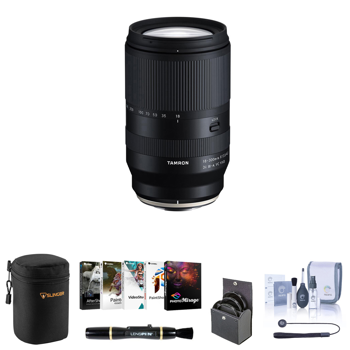 

Tamron 18-300mm f/3.5-6.3 Di III-A VC VXD Lens w/ PC Software & Acc. Kit