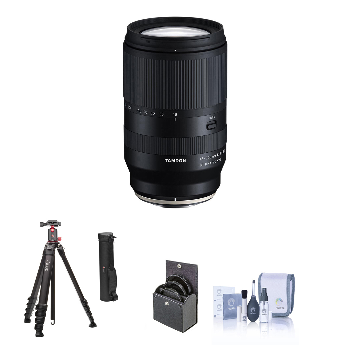 

Tamron 18-300mm f/3.5-6.3 Di III-A VC VXD Lens for Sony E with Tripod Kit