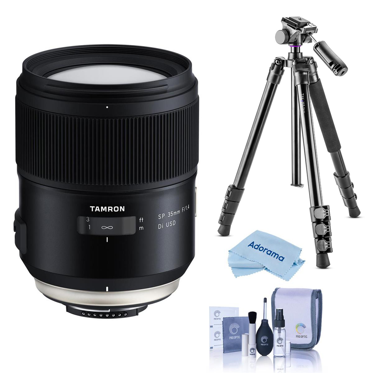 

Tamron SP 35mm f/1.4 Di USD Lens for Nikon F, Bundle with Tripod Kit