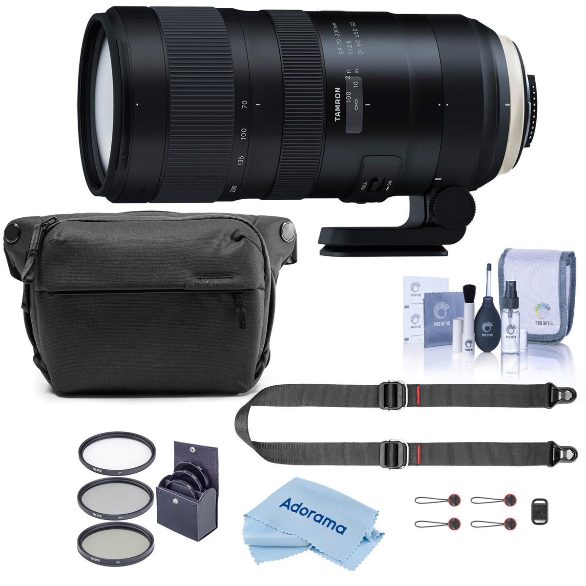 

Tamron SP 70-200mm f/2.8 Di VC USD G2 Lens for Nikon F/Everyday Sling V2 & Strap