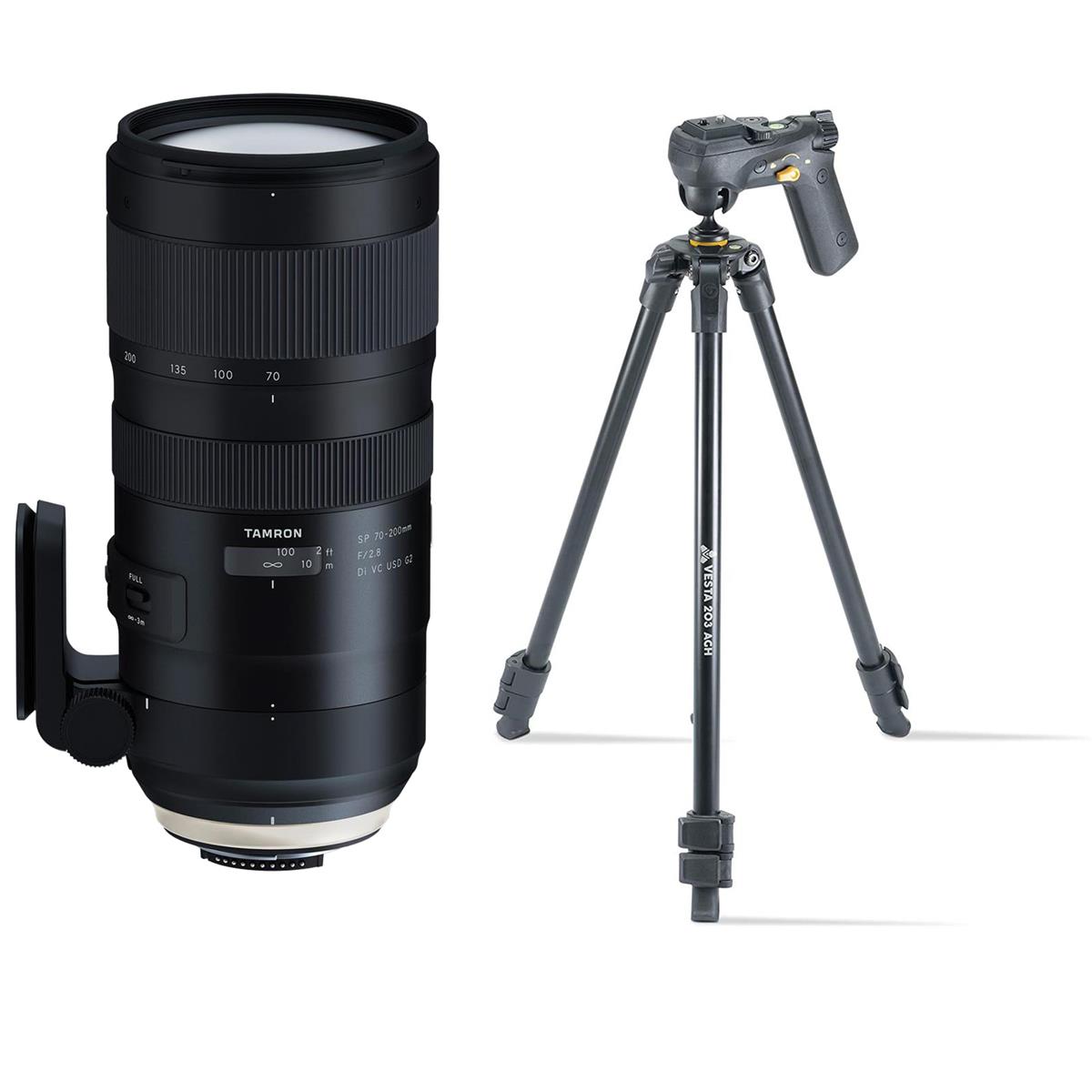 Tamron SP 70-200mm f/2.8 Di VC USD G2 Lens for Nikon F with Tripod Kit -  AFA025N-700 T