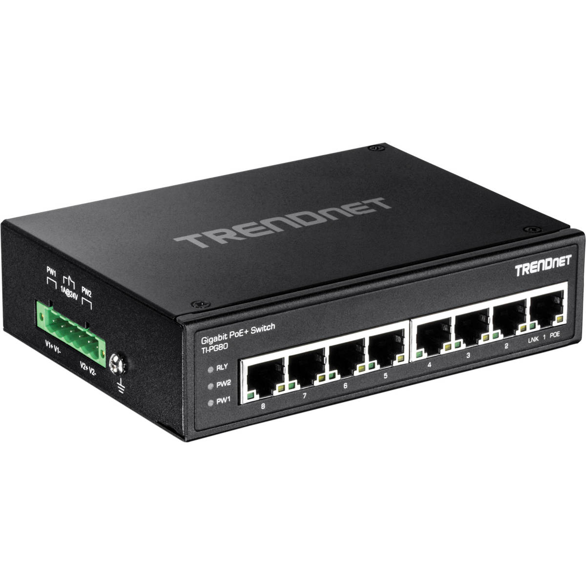 

TRENDnet TI-PG80 8-Port Gigabit PoE+ DIN-Rail Switch, Version v1.0R