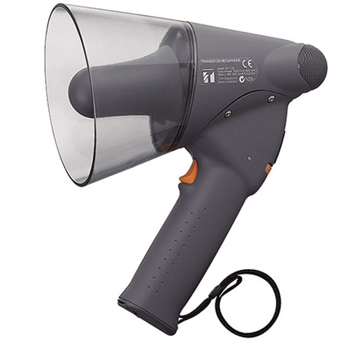 

TOA Electronics ER-1203 Splash-proof Hand Grip Type Megaphone, Dark Gray
